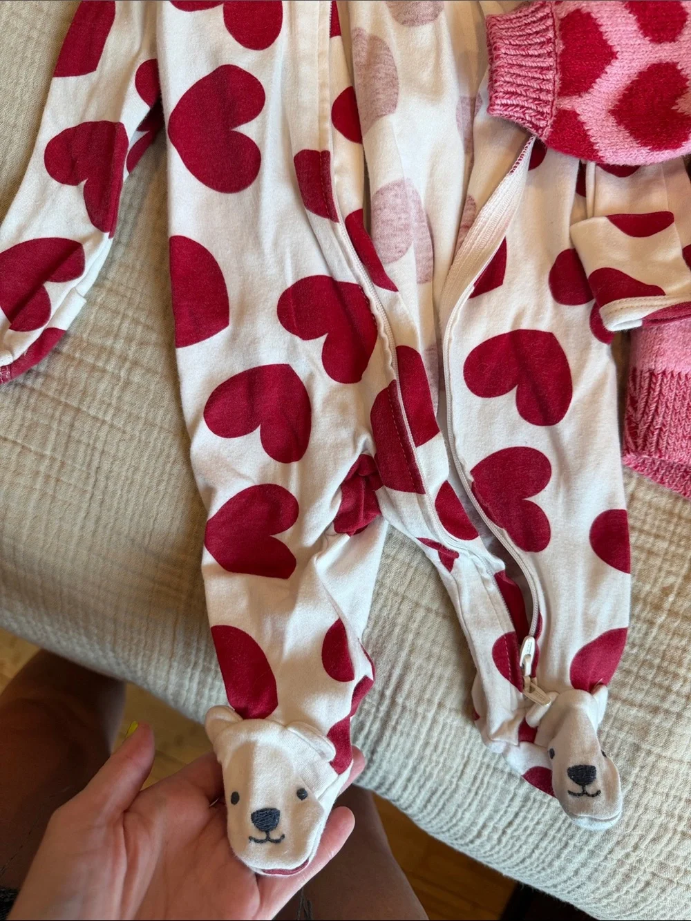 Love theme bundle - infant sweaters and pajamas